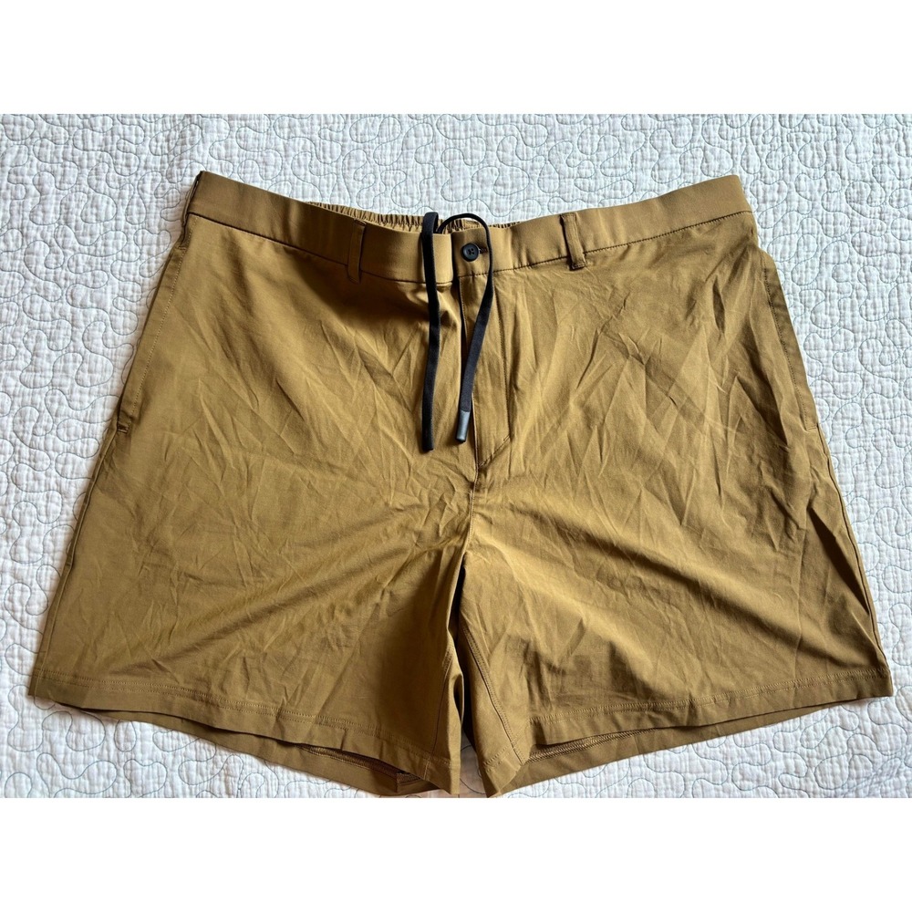 VRST Mens Golf Easy Waist Short Brown 7 Inch Inseam XXL